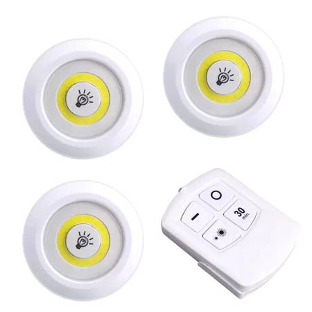 Set of 3x led light on the remote control
